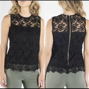 NWT Nanette Lepore Lace Black Sleeveless B…